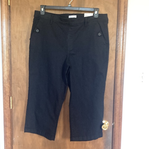 Croft & barrow mid rise wide leg black pant with stretch size XXL - Picture 14 of 17